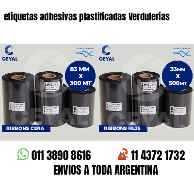 etiquetas adhesivas plastificadas Verdulerías