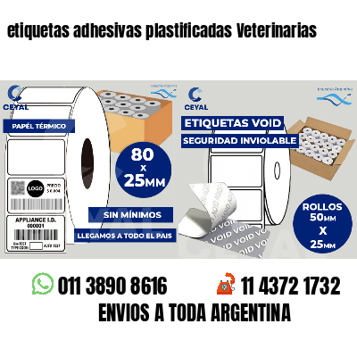 etiquetas adhesivas plastificadas Veterinarias