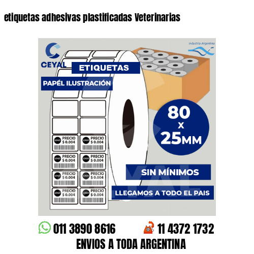 etiquetas adhesivas plastificadas Veterinarias