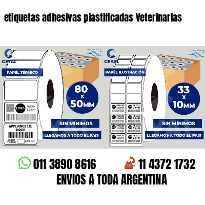 etiquetas adhesivas plastificadas Veterinarias