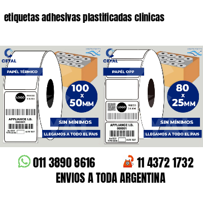 etiquetas adhesivas plastificadas clinicas