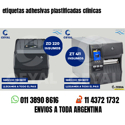 etiquetas adhesivas plastificadas clinicas