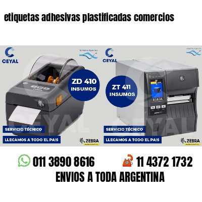 etiquetas adhesivas plastificadas comercios