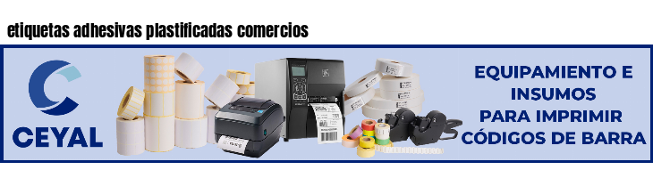 etiquetas adhesivas plastificadas comercios