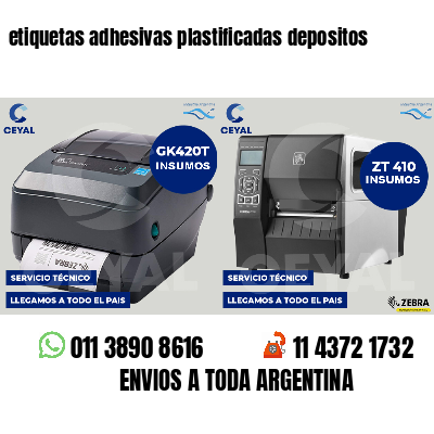 etiquetas adhesivas plastificadas depositos