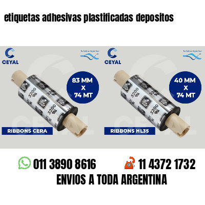 etiquetas adhesivas plastificadas depositos