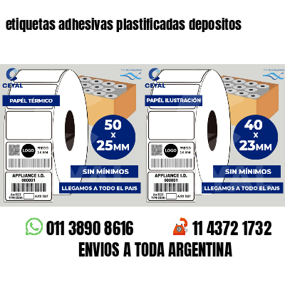 etiquetas adhesivas plastificadas depositos