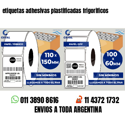etiquetas adhesivas plastificadas frigorificos