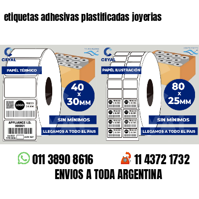 etiquetas adhesivas plastificadas joyerias