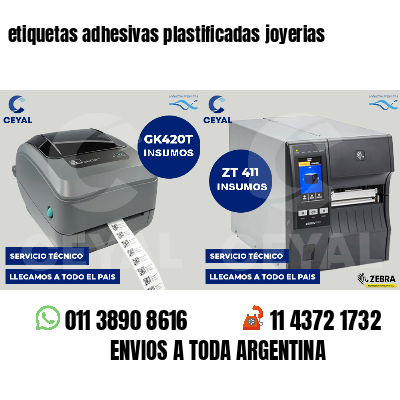 etiquetas adhesivas plastificadas joyerias