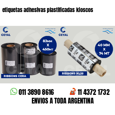 etiquetas adhesivas plastificadas kioscos