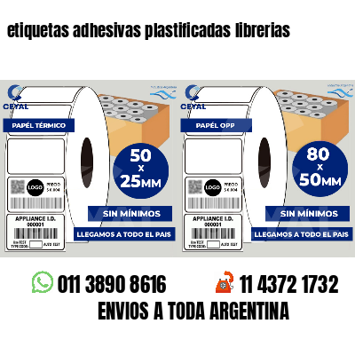 etiquetas adhesivas plastificadas librerias