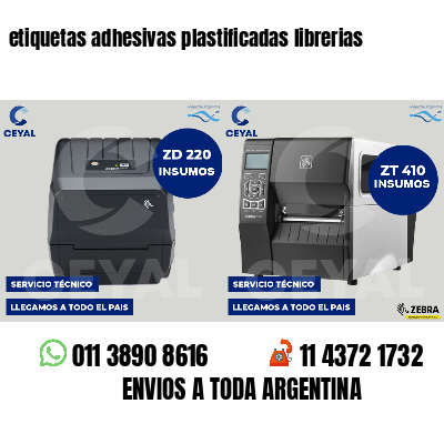 etiquetas adhesivas plastificadas librerias