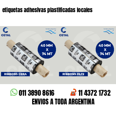 etiquetas adhesivas plastificadas locales
