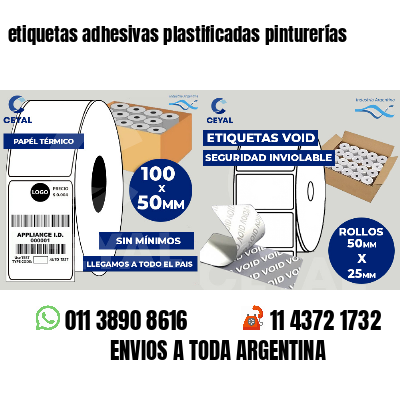 etiquetas adhesivas plastificadas pinturerías