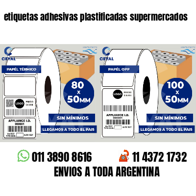 etiquetas adhesivas plastificadas supermercados