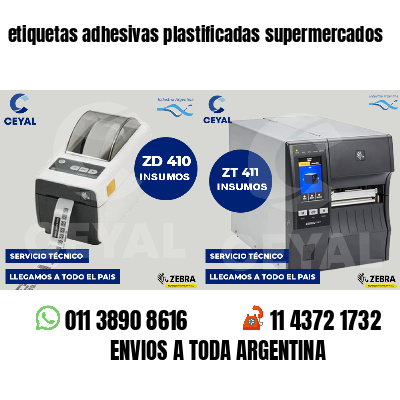 etiquetas adhesivas plastificadas supermercados