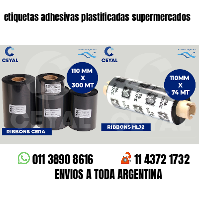 etiquetas adhesivas plastificadas supermercados