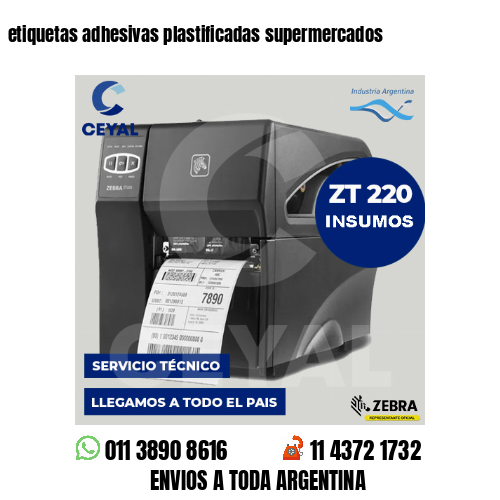 etiquetas adhesivas plastificadas supermercados