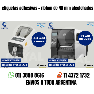 etiquetas adhesivas ribbon de 40 mm alcolchados