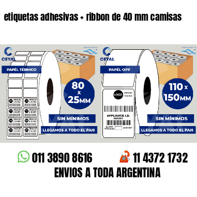 etiquetas adhesivas ribbon de 40 mm camisas