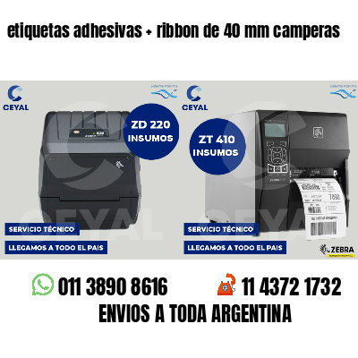 etiquetas adhesivas ribbon de 40 mm camperas