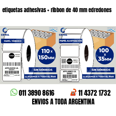 etiquetas adhesivas ribbon de 40 mm edredones