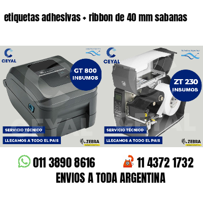 etiquetas adhesivas ribbon de 40 mm sabanas