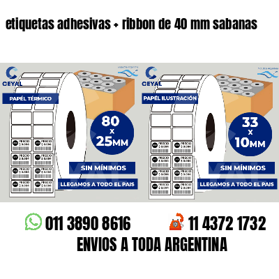etiquetas adhesivas ribbon de 40 mm sabanas