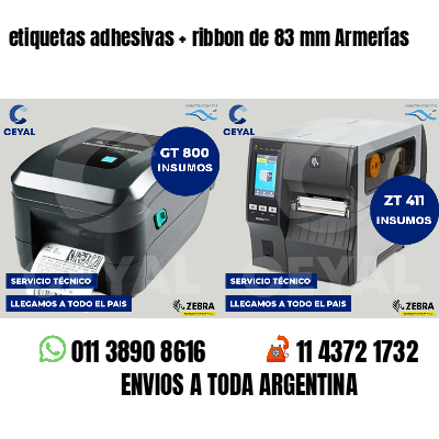 etiquetas adhesivas   ribbon de 83 mm Armerías