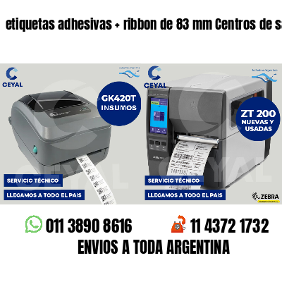 etiquetas adhesivas ribbon de 83 mm Centros de salud
