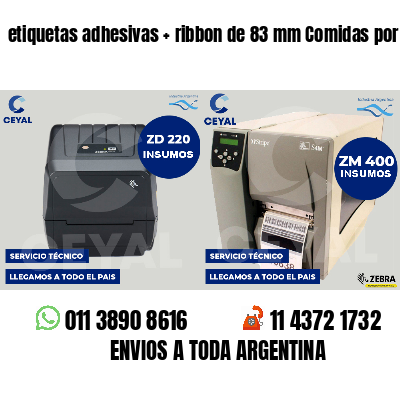 etiquetas adhesivas ribbon de 83 mm Comidas por peso
