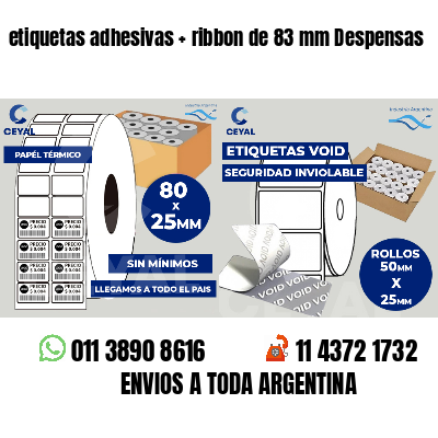 etiquetas adhesivas ribbon de 83 mm Despensas