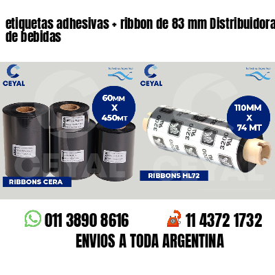 etiquetas adhesivas ribbon de 83 mm Distribuidoras de bebidas