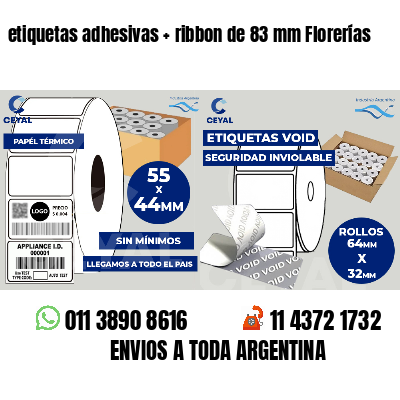 etiquetas adhesivas ribbon de 83 mm Florerías