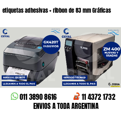etiquetas adhesivas ribbon de 83 mm Gráficas