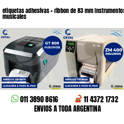 etiquetas adhesivas ribbon de 83 mm Instrumentos musicales