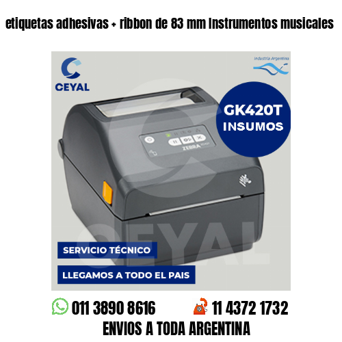etiquetas adhesivas   ribbon de 83 mm Instrumentos musicales