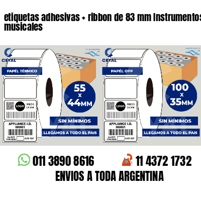 etiquetas adhesivas   ribbon de 83 mm Instrumentos musicales