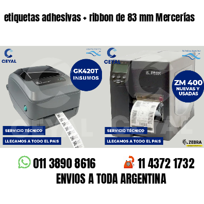 etiquetas adhesivas ribbon de 83 mm Mercerías