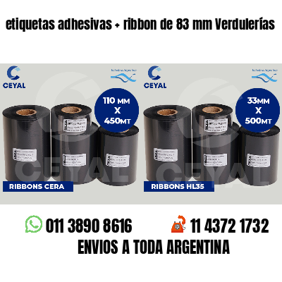 etiquetas adhesivas ribbon de 83 mm Verdulerías