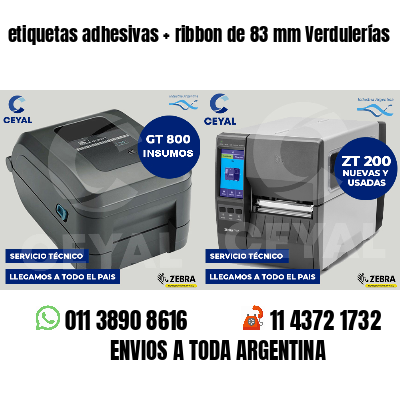 etiquetas adhesivas ribbon de 83 mm Verdulerías