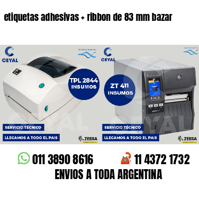 etiquetas adhesivas ribbon de 83 mm bazar