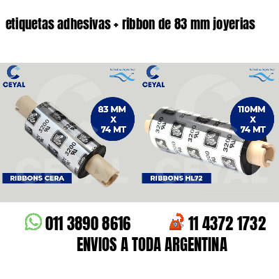 etiquetas adhesivas ribbon de 83 mm joyerias