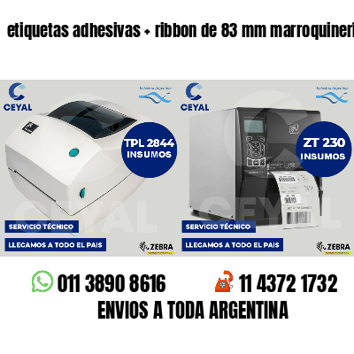 etiquetas adhesivas ribbon de 83 mm marroquinería