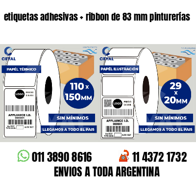 etiquetas adhesivas ribbon de 83 mm pinturerías