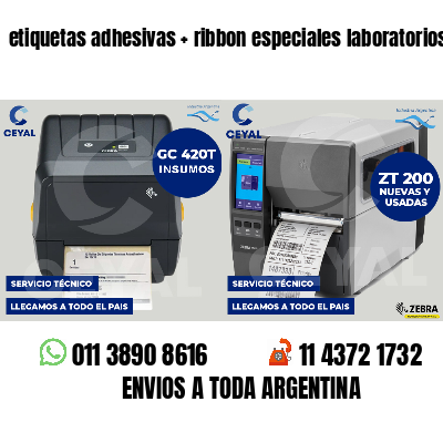 etiquetas adhesivas ribbon especiales laboratorios