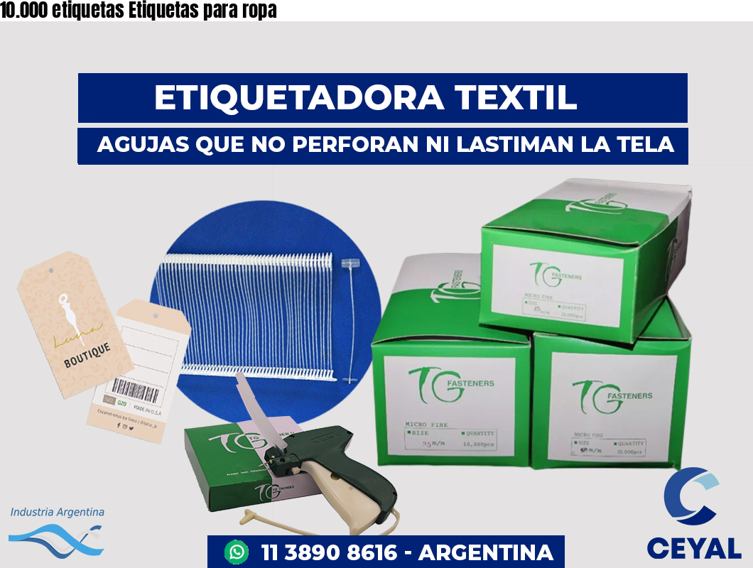 10.000 etiquetas Etiquetas para ropa