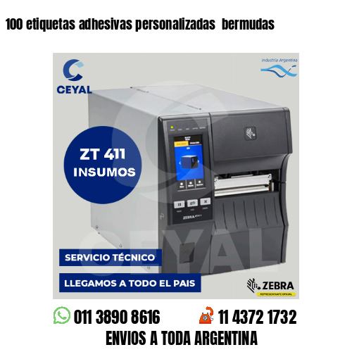 100 etiquetas adhesivas personalizadas  bermudas
