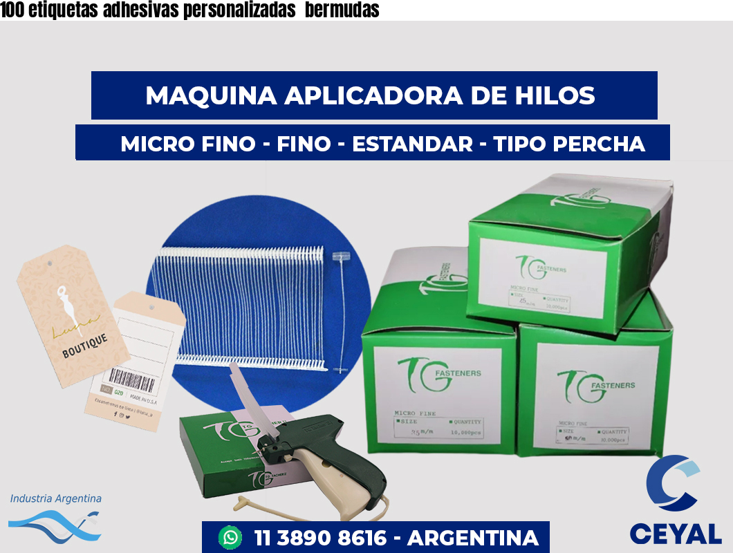 100 etiquetas adhesivas personalizadas bermudas